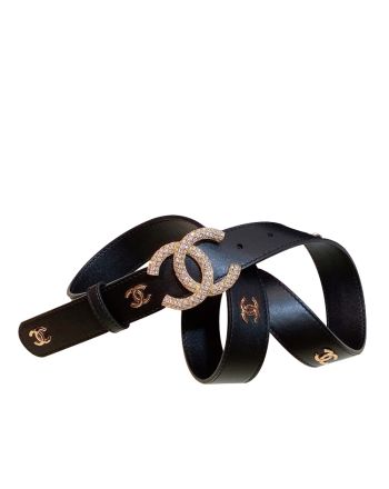 Chanel Cowhide Belt Black